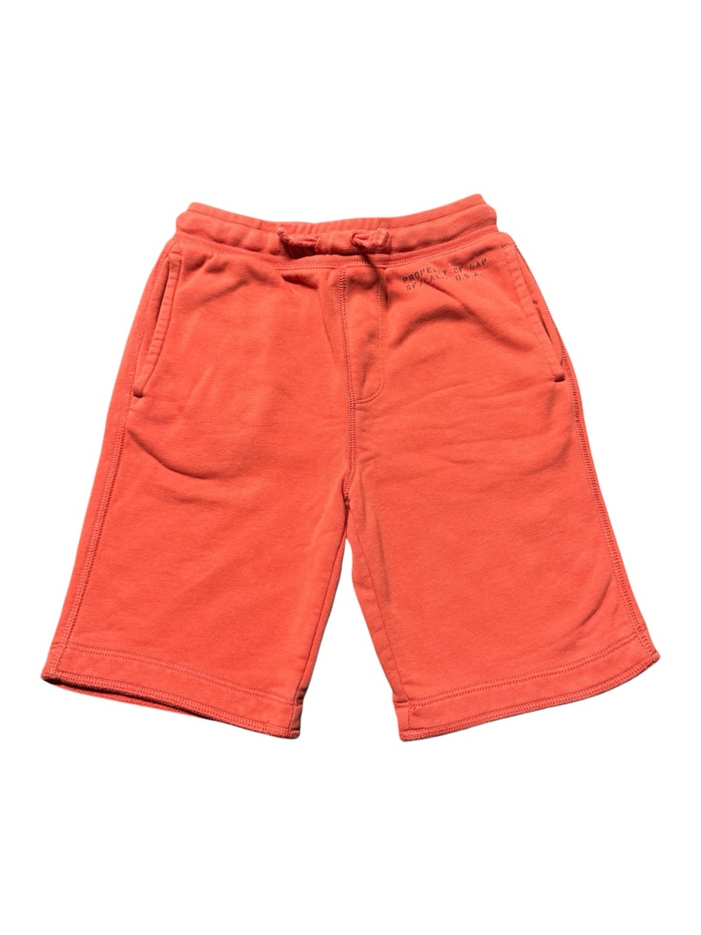 GAP Kids Orange/Coral Fleece Sweat Shorts Boys Size M (8) Drawstring Lounge